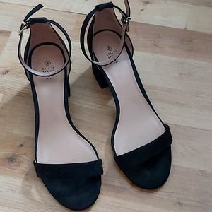 Block heels with ankle strap